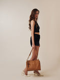 Culge Chicago "The Riverwalk" Slouchy Chain Shoulder Bag – Desert Caramel