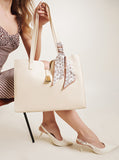 Culge Chicago "The Loop" Sculpted Office Tote – Alabaster Silk