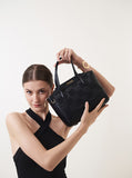 Culge Chicago "The Millennium" Checker-Mesh Satchel – Matte Onyx