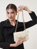 Culge Chicago "The Gold Coast" Romantic Flap Sling – Cream Gloss