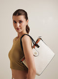 Culge Chicago "The Magnificent" Monogram Tote – Ivory & Cognac