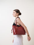 Culge Chicago "The Drake" Luxury Monolith Tote – Crimson Noir