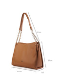 Culge Chicago "The Riverwalk" Slouchy Chain Shoulder Bag – Desert Caramel