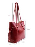 Culge Chicago "The Drake" Luxury Monolith Tote – Crimson Noir