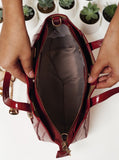 Culge Chicago "The Drake" Convertible Satchel – Crimson Noir