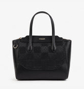 Culge Chicago "The Millennium" Checker-Mesh Satchel – Matte Onyx