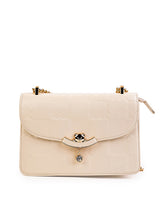 Culge Chicago "The Gold Coast" Romantic Flap Sling – Cream Gloss