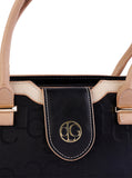Culge Chicago "The Loop" Monogram Tote – Midnight Noir & Cream