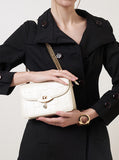 Culge Chicago "The Gold Coast" Romantic Flap Sling – Cream Gloss