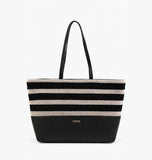 Culge Chicago "The Lake Shore" Mixed-Media Tote – Onyx & Cream