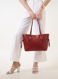 Culge Chicago "The Drake" Luxury Monolith Tote – Crimson Noir