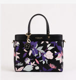 Culge Chicago "The Millennium" Structured Satchel – Twilight Noir Floral