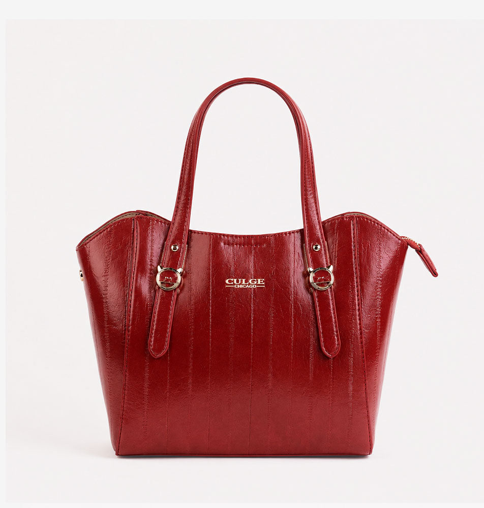 Culge Chicago "The Drake" Convertible Satchel – Crimson Noir