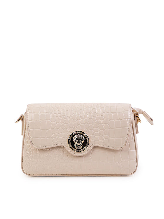 Culge Chicago "The Michigan Ave" Croc Baguette – Alabaster Gold