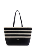 Culge Chicago "The Lake Shore" Mixed-Media Tote – Onyx & Cream
