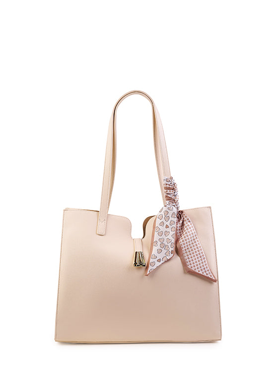 Culge Chicago "The Loop" Sculpted Office Tote – Alabaster Silk