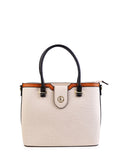 Culge Chicago "The Magnificent" Monogram Tote – Ivory & Cognac