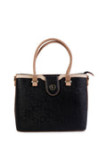 Culge Chicago "The Loop" Monogram Tote – Midnight Noir & Cream